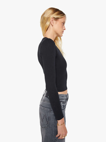 The L/S Itty Bitty Crop - Black