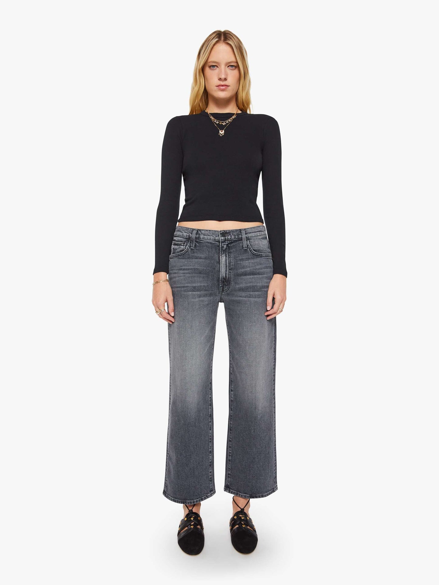 The L/S Itty Bitty Crop - Black