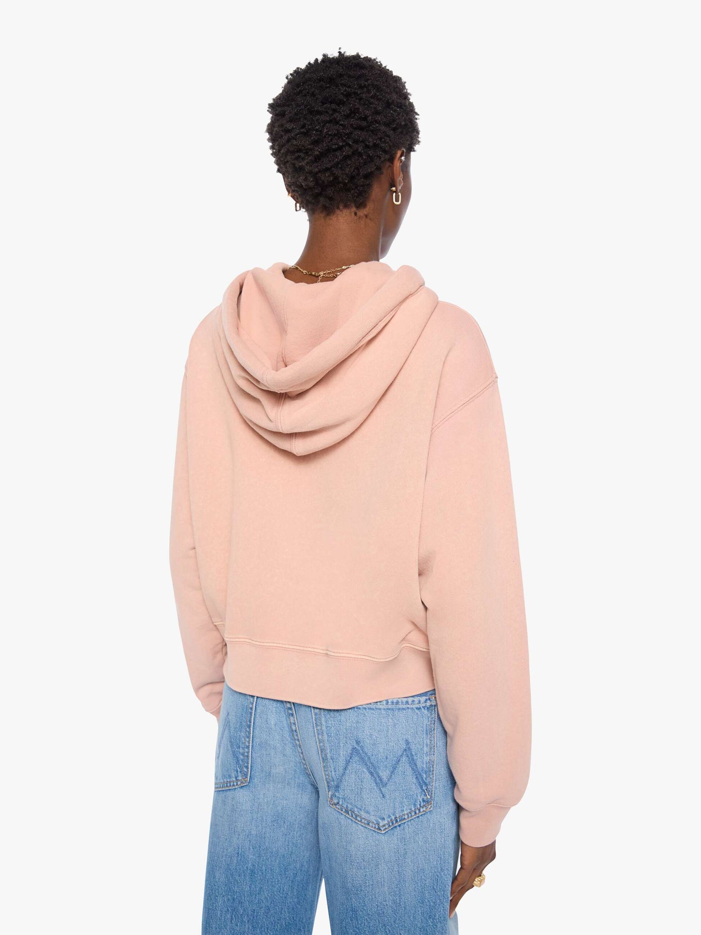 The Shrunken Boxy Cravat Hoodie - Mahogany Rose