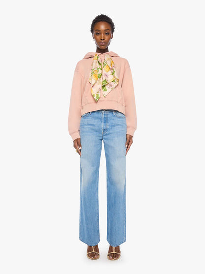 The Shrunken Boxy Cravat Hoodie - Mahogany Rose