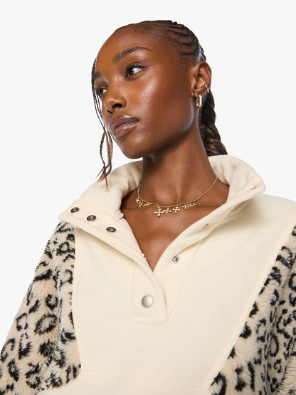 The Funnel Neck Drop Inset - Cream And White