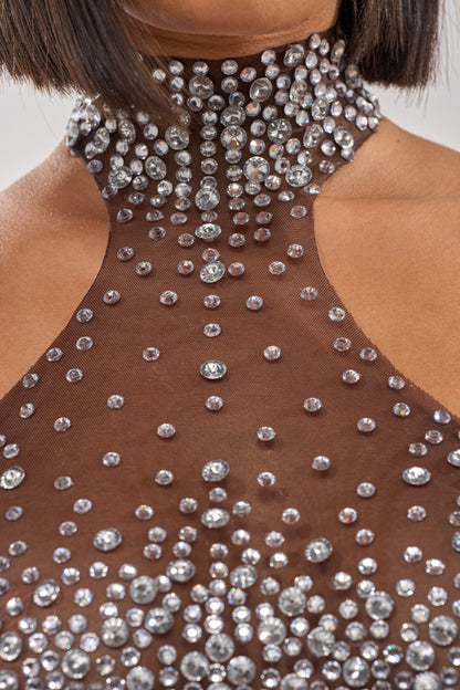 ALL YEAR ROUND SHEER RHINESTONE TOP
