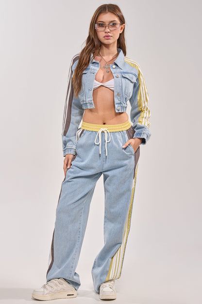 ALONE AGAIN DENIM TRACK PANT