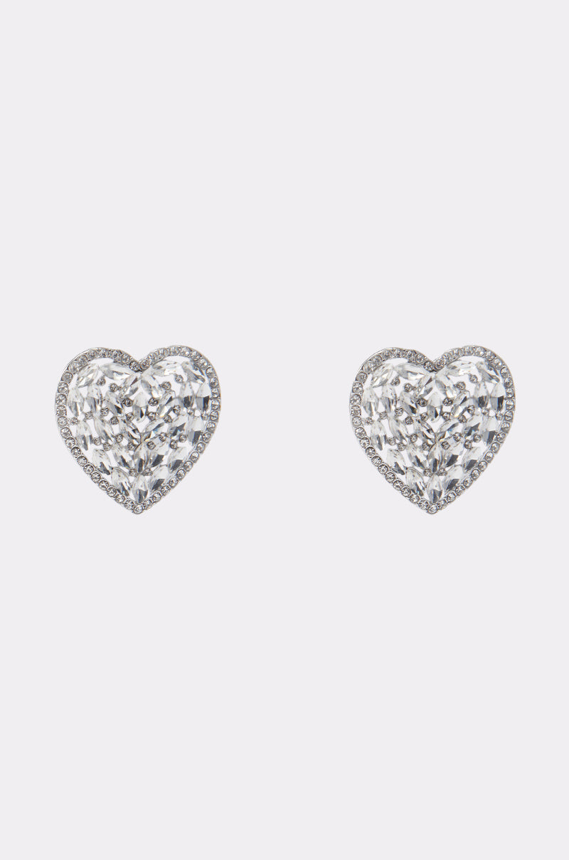ALL MY HEART EARRING IN SILVER