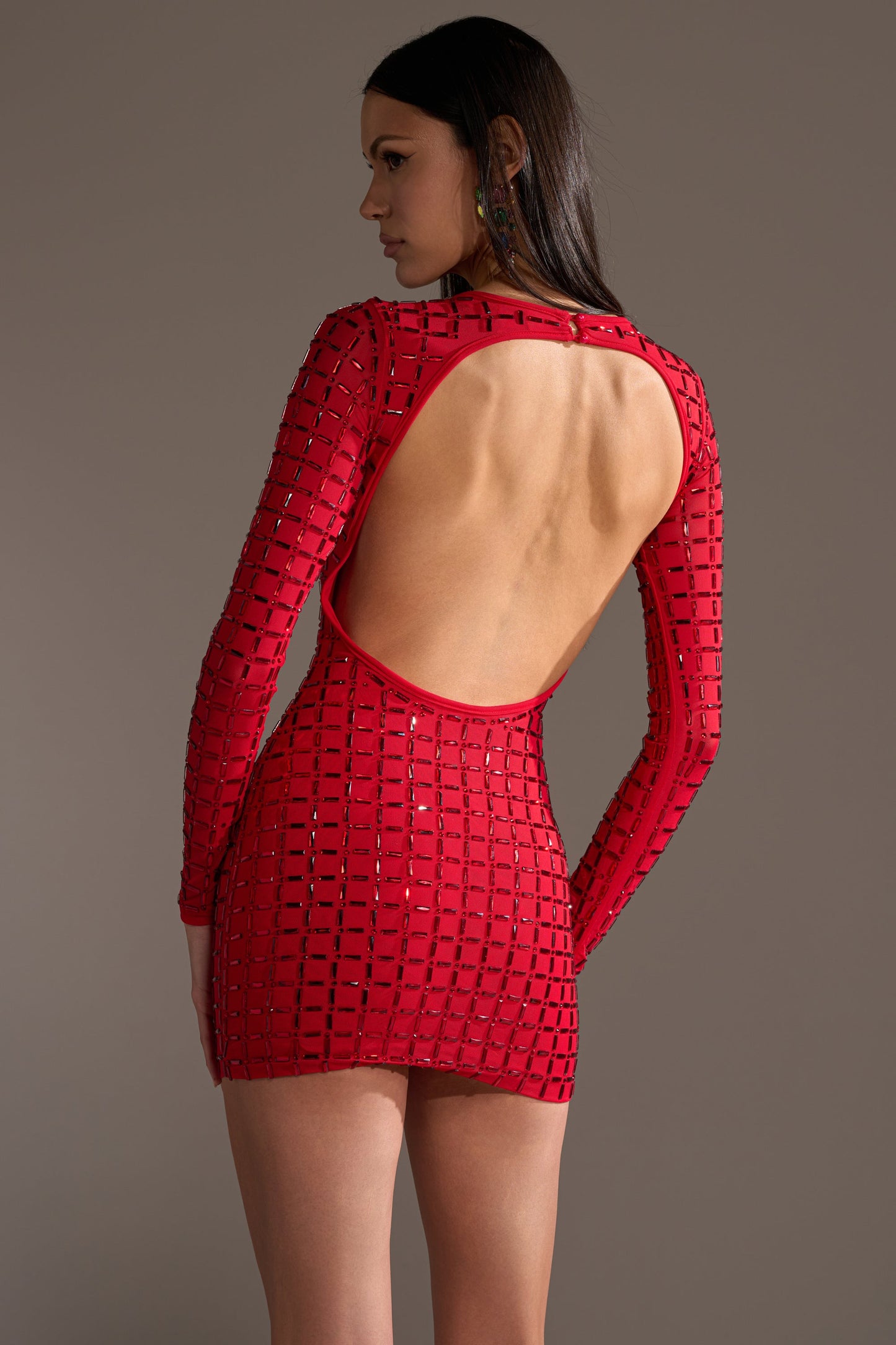 ALL THAT SHINES RHINESTONE MINI DRESS