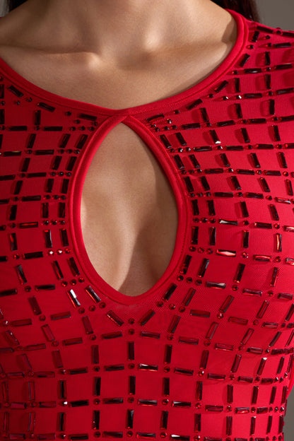 ALL THAT SHINES RHINESTONE MINI DRESS