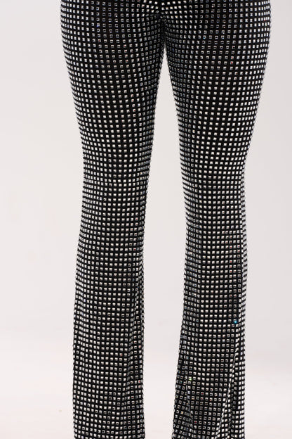 ALL EYES ON ME RHINESTONE FLARE TROUSER