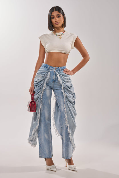 ALL OVER THE PLACE DENIM PANT