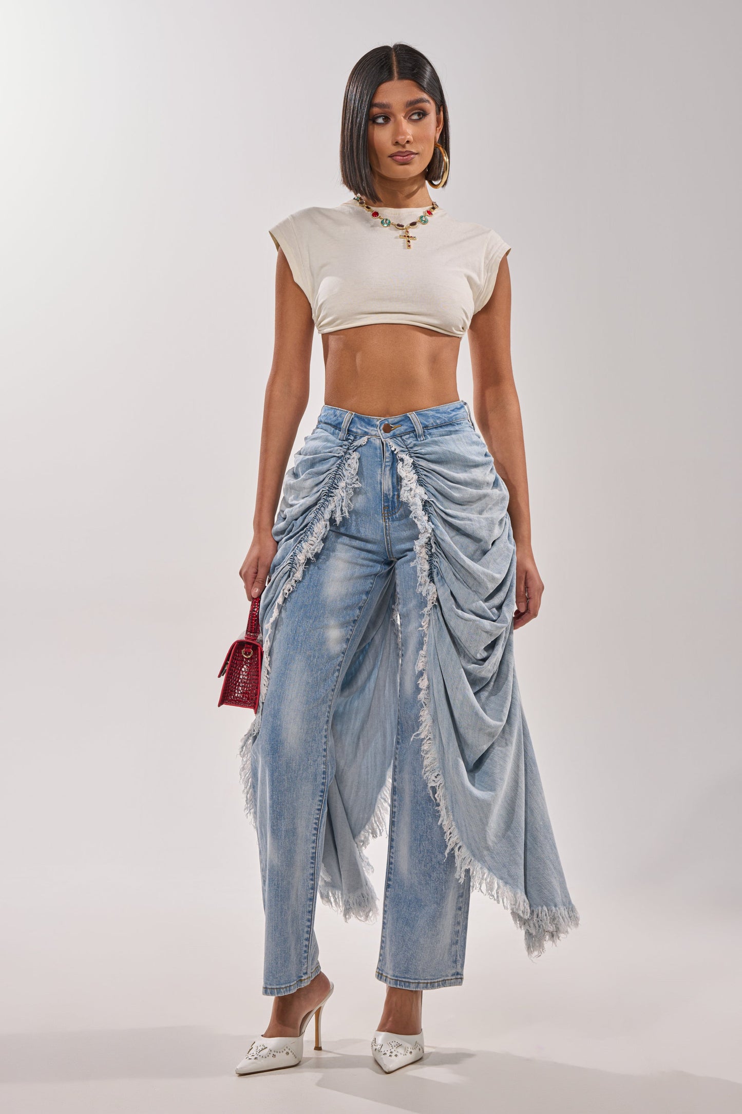 ALL OVER THE PLACE DENIM PANT