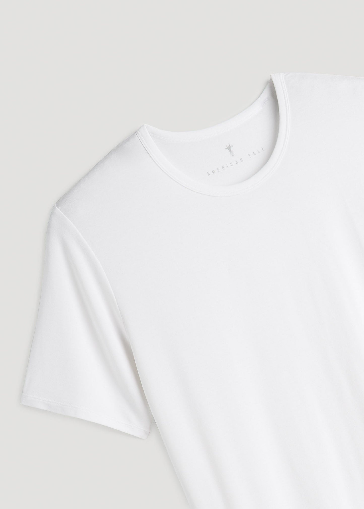 2-Pack Luxe Modal Crewneck Undershirts for Tall Men in White