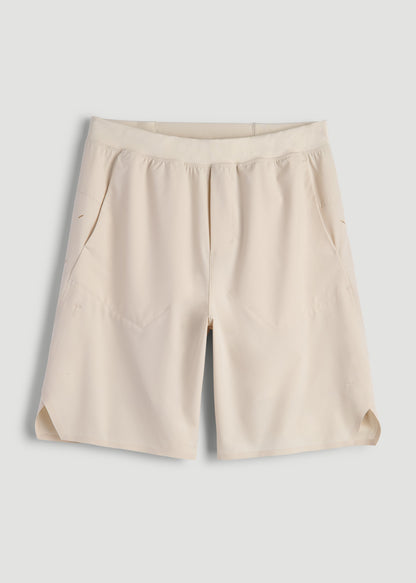 2-in-1 Featherweight Running Short for Tall Men in Light Stone
