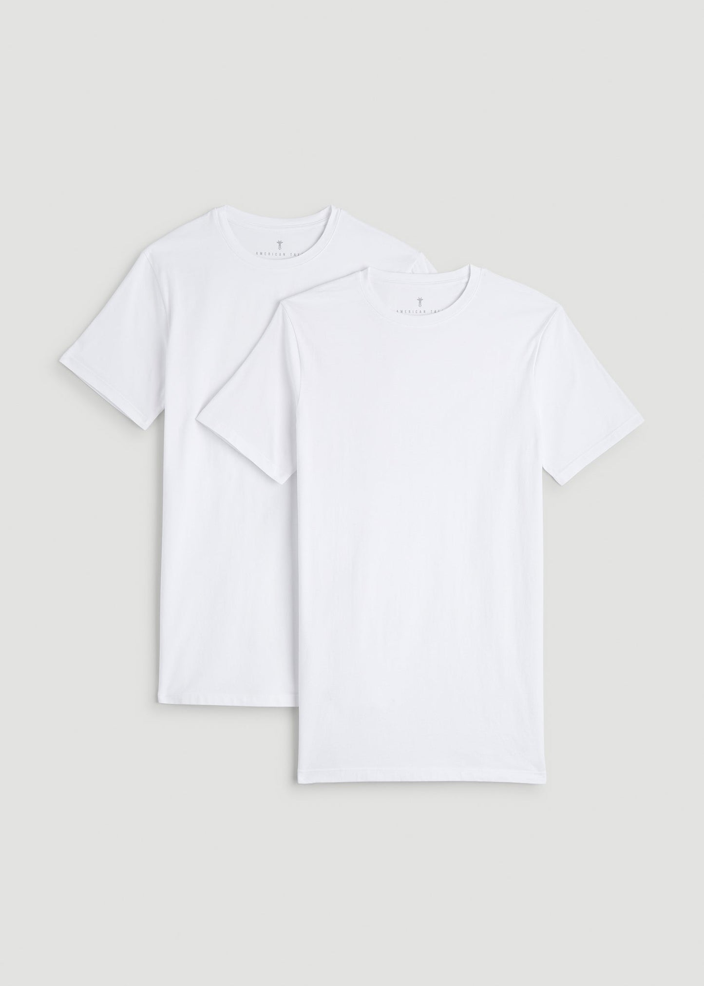 2-pack Classic Crewneck Undershirt for Tall Men in Optic White