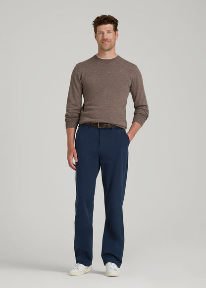 4 Way Stretch Commuter RELAXED Chino Pants for Tall Men in Navy Blue