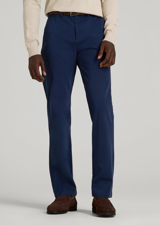 4 Way Stretch Commuter STRAIGHT Leg Chino Pants for Tall Men in Summer Blue