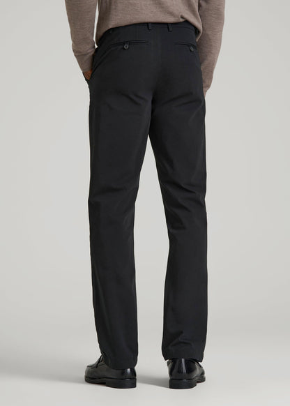 4 Way Stretch Commuter TAPERED Chino Pants for Tall Men in Black