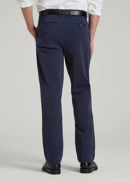 4-Way Stretch Commuter Tapered Chino Pants for Tall Men in Patriot Blue