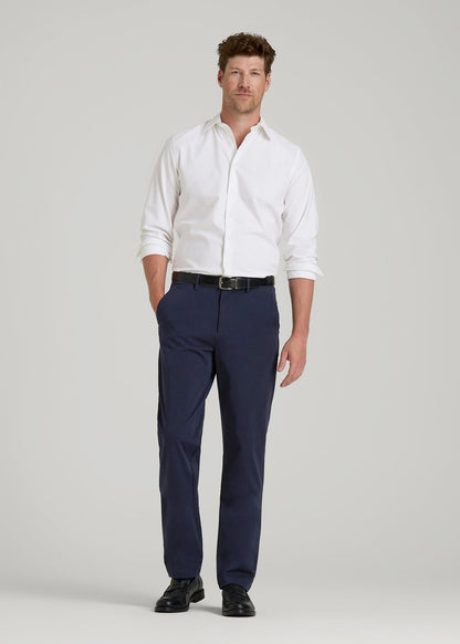 4-Way Stretch Commuter Tapered Chino Pants for Tall Men in Patriot Blue