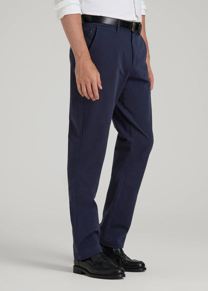 4-Way Stretch Commuter Tapered Chino Pants for Tall Men in Patriot Blue