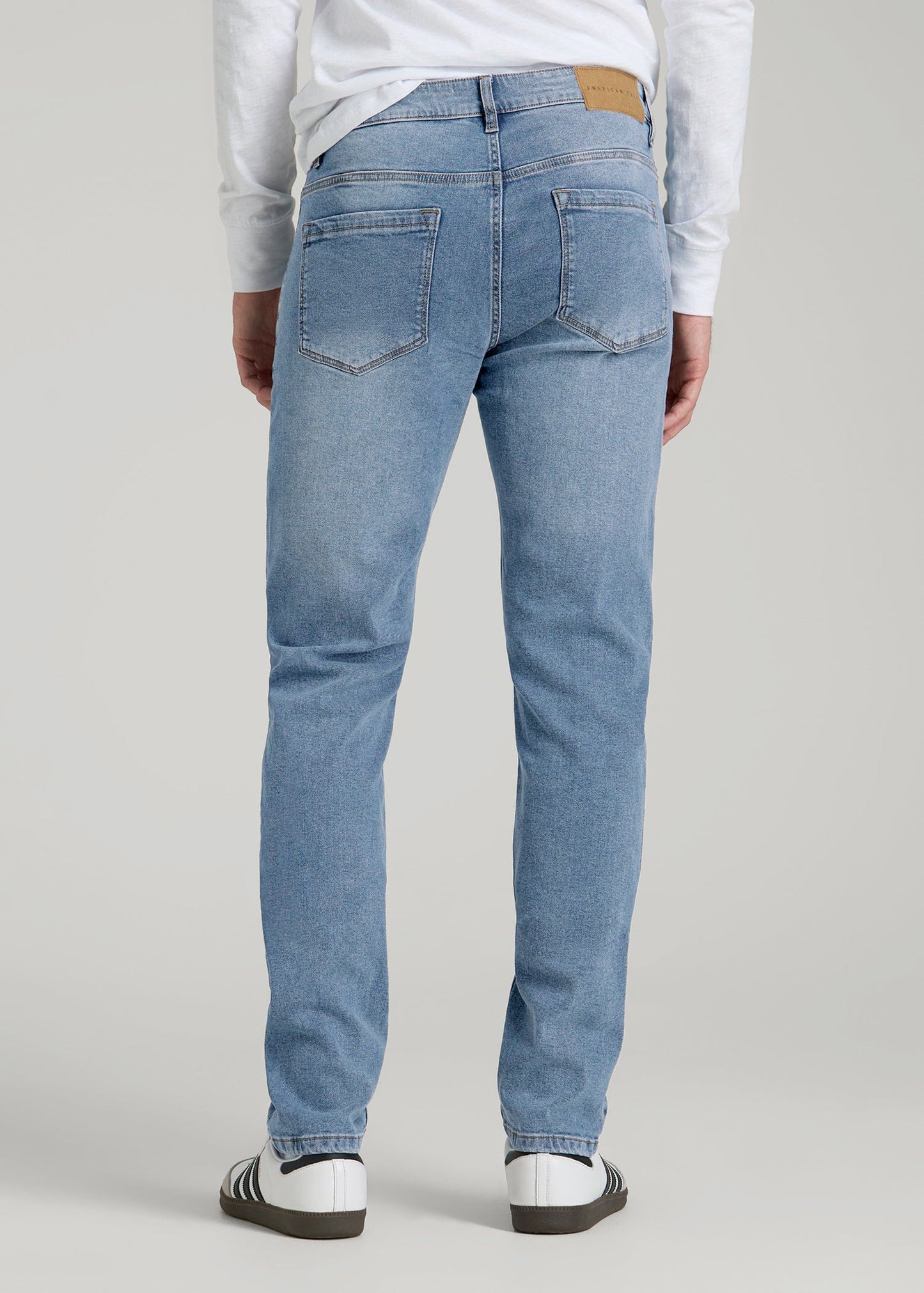 A.T. Basics Men's Carman Tapered fit Jeans for Tall Men in Tufts Blue