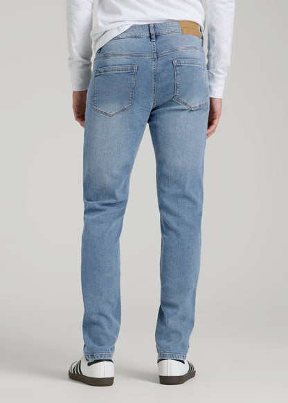 A.T. Basics Men's Carman Tapered fit Jeans for Tall Men in Tufts Blue