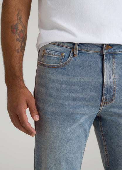 A.T. Basics Men's Dylan Slim Fit Jeans for Tall Men in Tufts Blue
