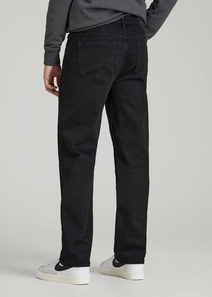A.T. Basics Men's J1 Straight Fit Jeans for Tall Men in Black