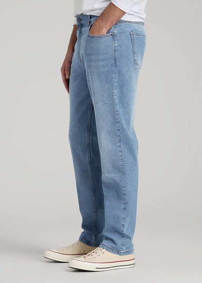 A.T. Basics Men's J1 Straight Fit Jeans for Tall Men in Tufts Blue