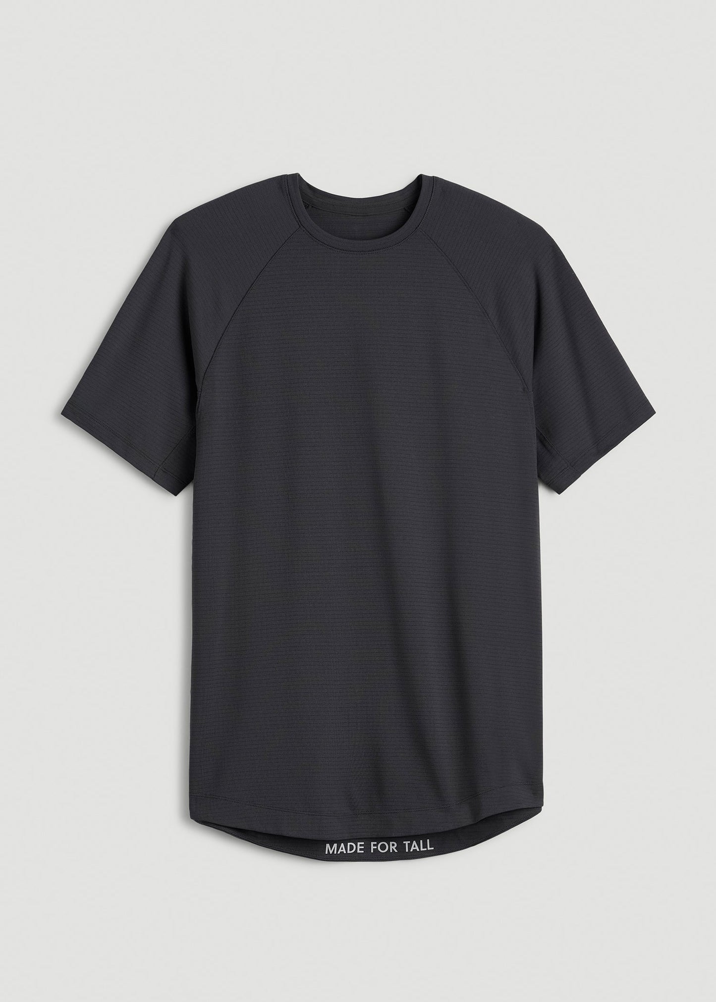 Air Knit Short Sleeves Performance Tshirt for Tall Men in Mid Grey