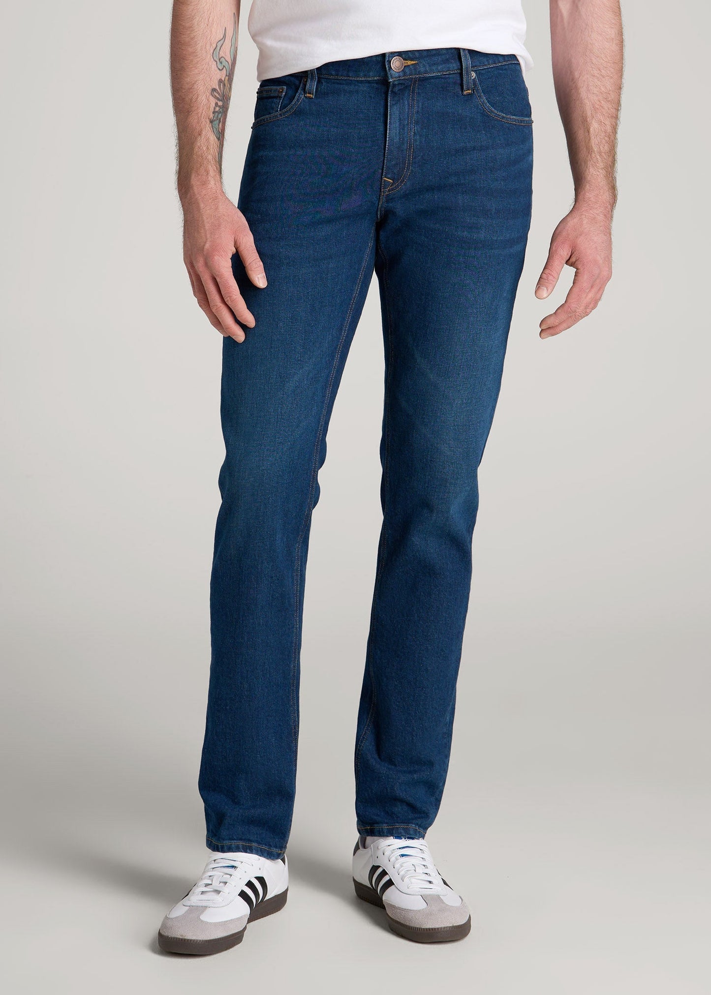Americana Collection Carman Tapered Fit Jeans For Tall Men in Crown Blue