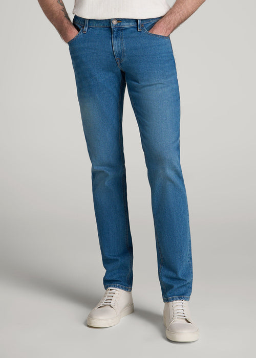Americana Collection Carman Tapered Fit Jeans For Tall Men in Sail Blue