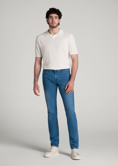 Americana Collection Carman Tapered Fit Jeans For Tall Men in Sail Blue