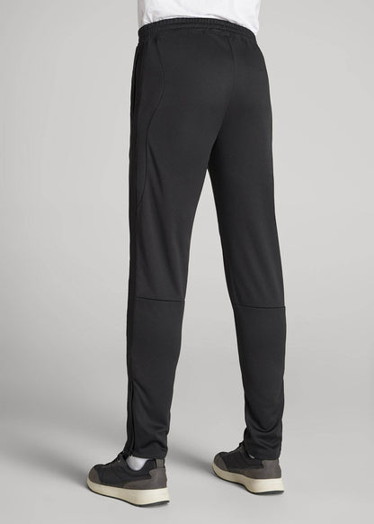 Athletic Stripe Pants for Tall Men in Black And Black