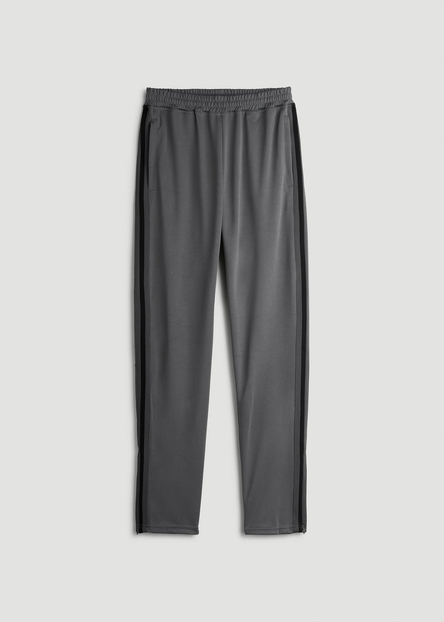 Athletic Stripe Pants for Tall Men in Grey-Black Stripe
