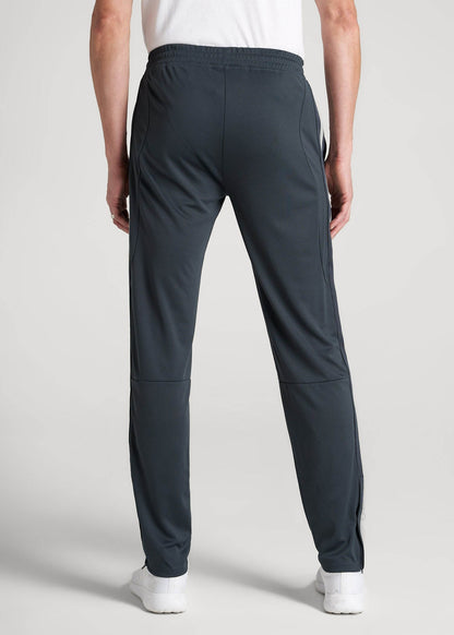Athletic Stripe Pants for Tall Men in Storm Grey Stripe