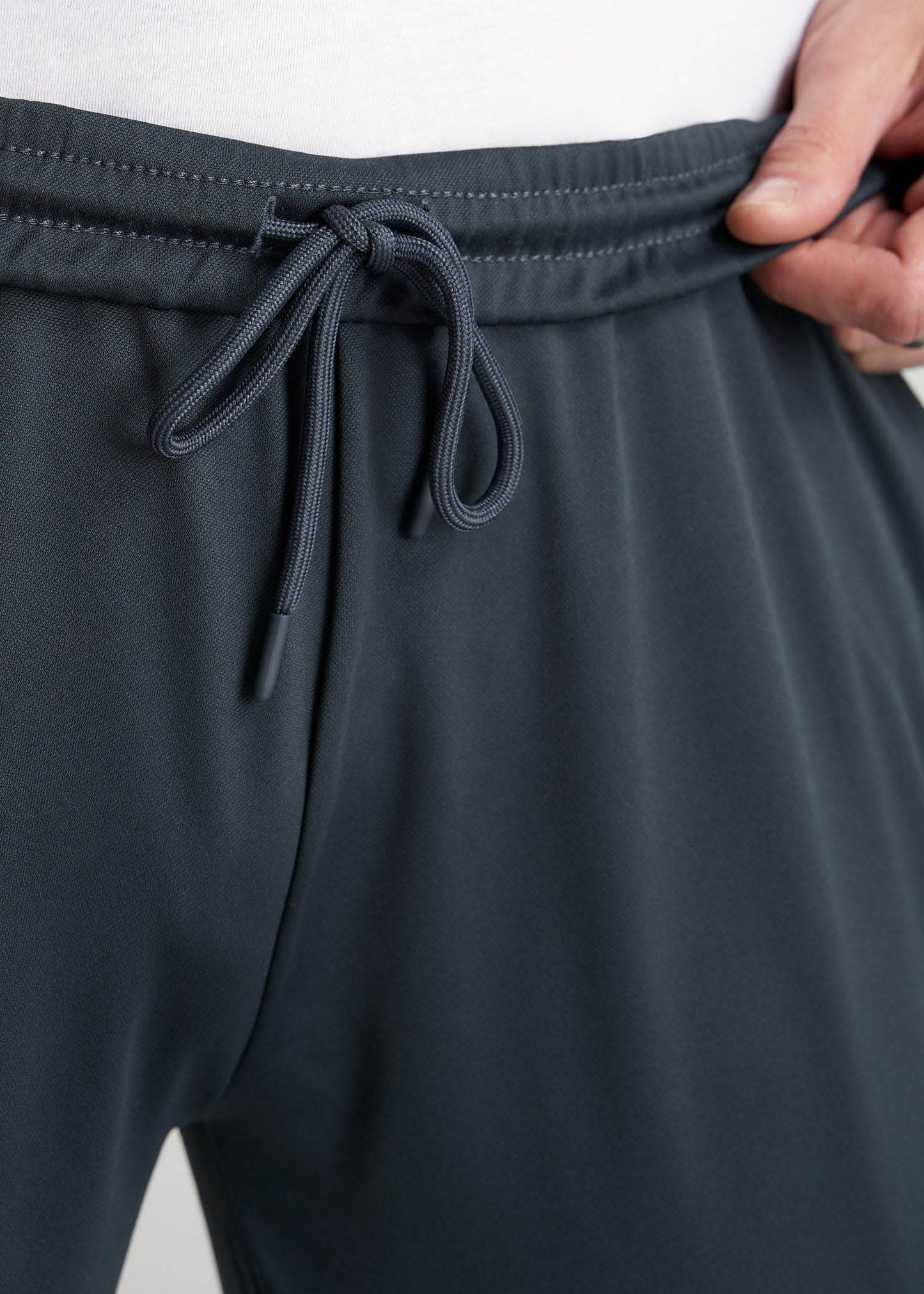 Athletic Stripe Pants for Tall Men in Storm Grey Stripe