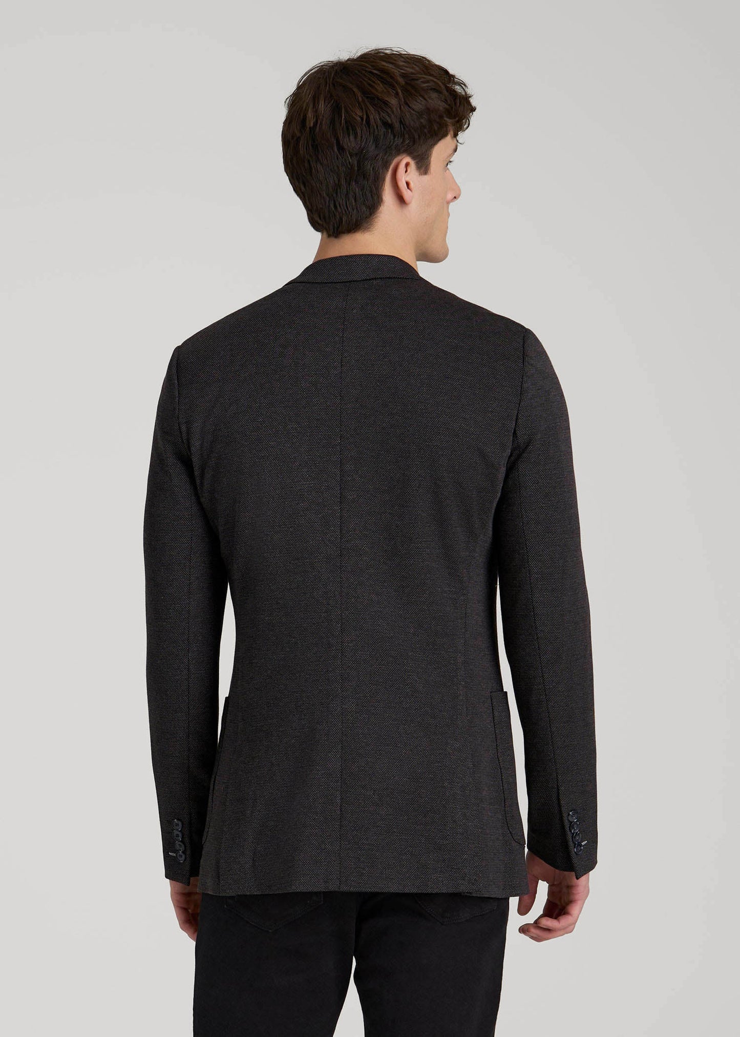 Core Blazer for Tall Men in Black Silver Mix