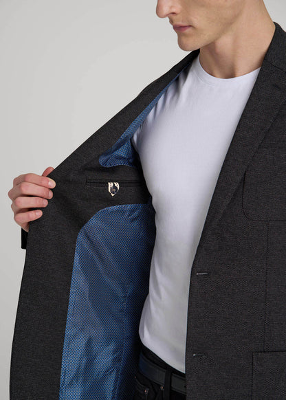Core Blazer for Tall Men in Black Silver Mix