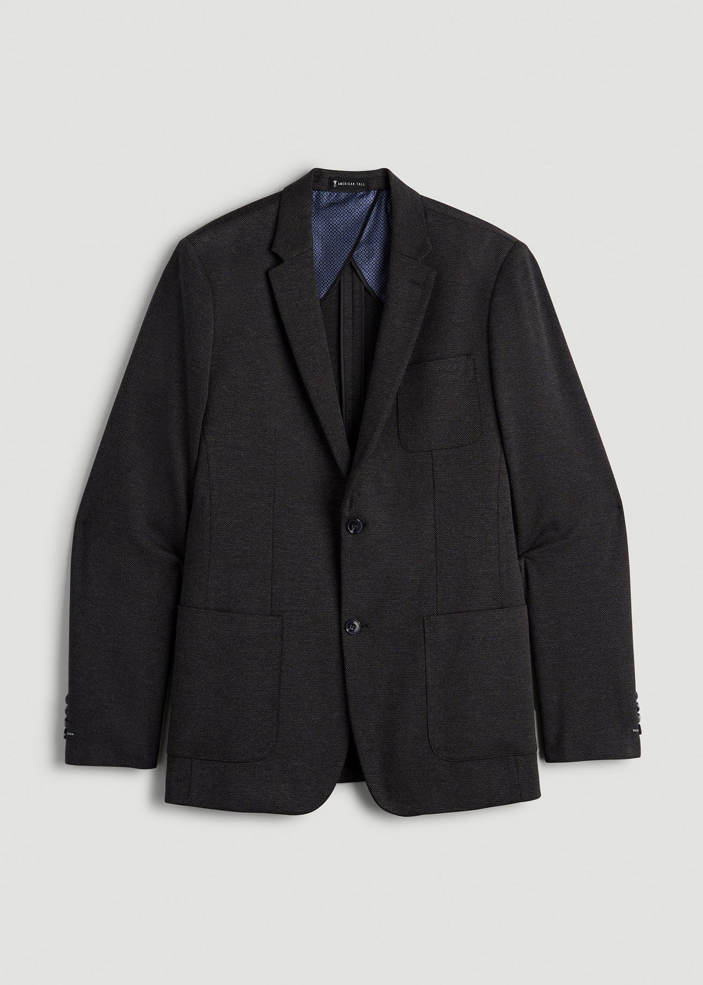 Core Blazer for Tall Men in Black Silver Mix