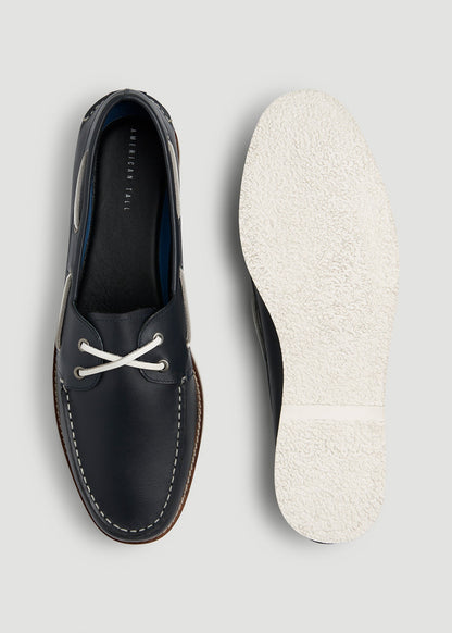Boat Shoe for Tall Men in Navy