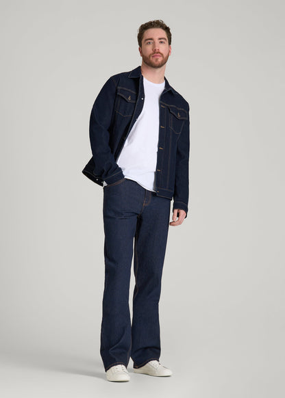 Bootcut Jeans for Tall Men in Deep Indigo Wash