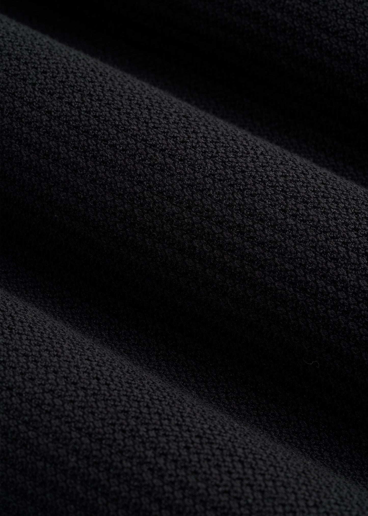 Braided Knit T-Shirt for Tall Men in Black