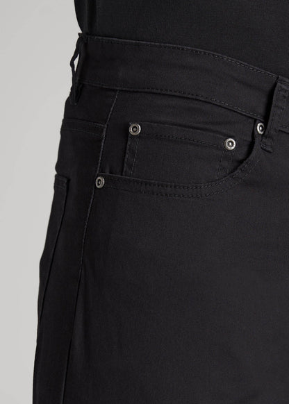 Carman TAPERED Fit Five Pocket Pants for Tall Men in Black