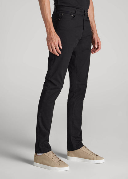 Carman TAPERED Fit Five Pocket Pants for Tall Men in Black