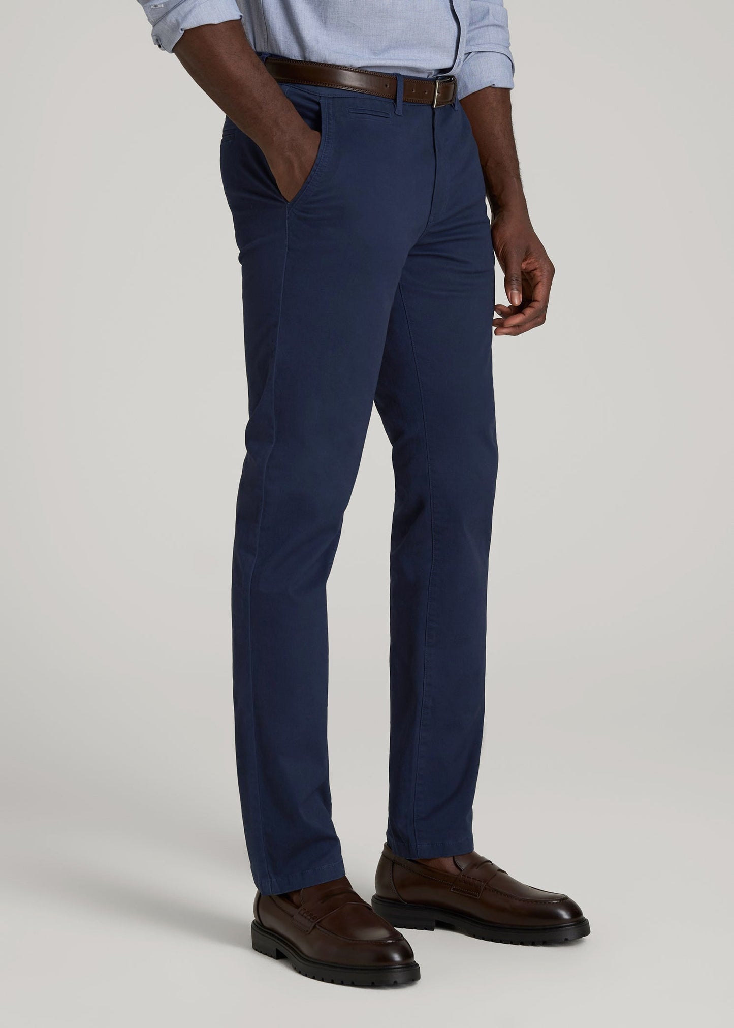 Carman TAPERED Chinos for Tall Men in Regal Blue