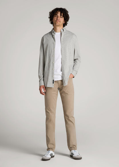 Carman Tapered Fit Colored Jeans for Tall Men in Clay Wash