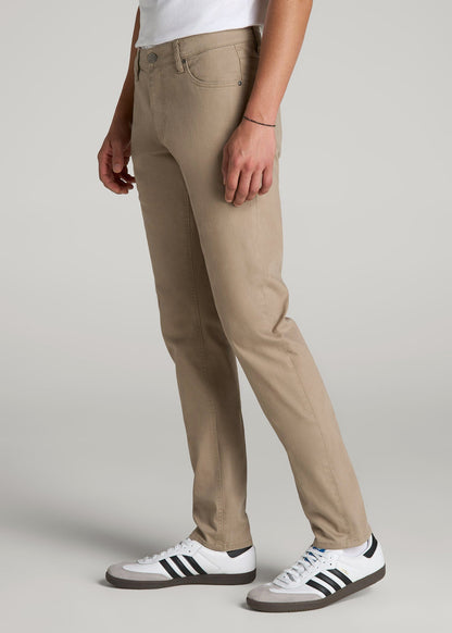 Carman Tapered Fit Colored Jeans for Tall Men in Clay Wash