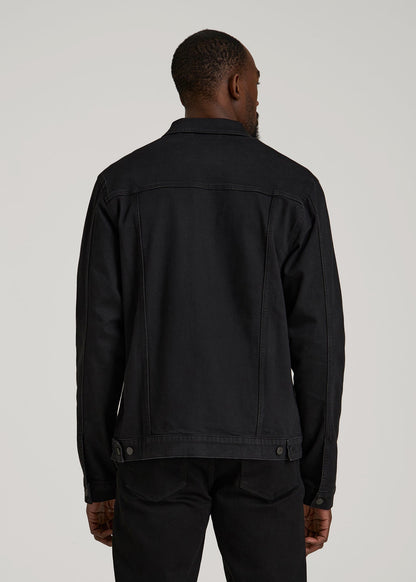 Classic Denim Jacket for Tall Men in Black