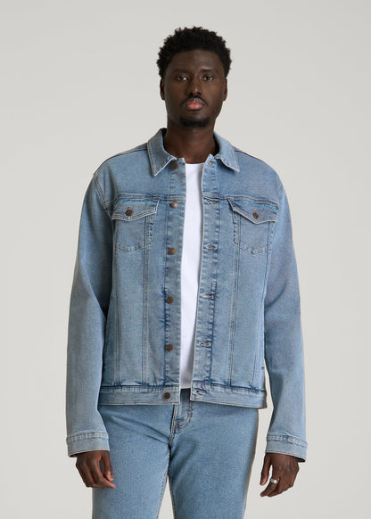 Classic Denim Jacket for Tall Men in Perfect Blue