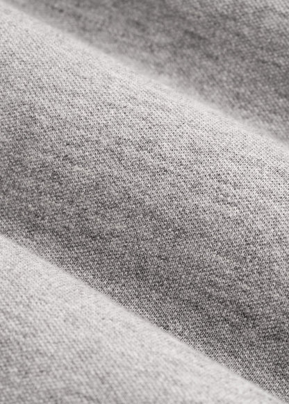 Classic Polo with Embroidered Logo for Tall Men in Heathered Grey