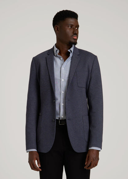 Core Blazer for Tall Men in Navy Diagonal